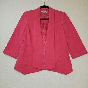 Jones Studio‎ Women's Pink Blazer ¾ Sleeves Size  6